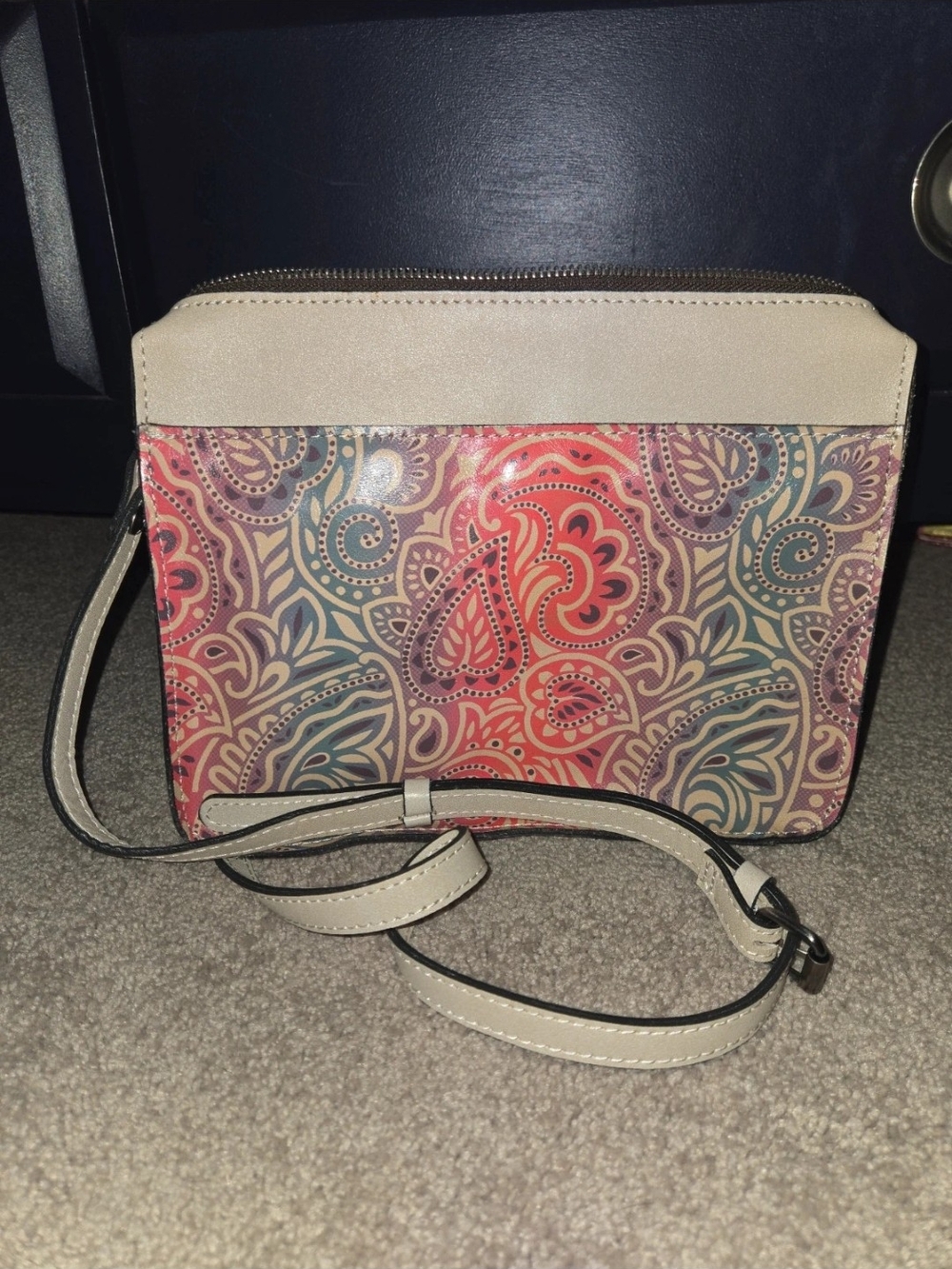 Patricia Nash Crossbody Bag with Multicolor Print, New without Tags 10x8